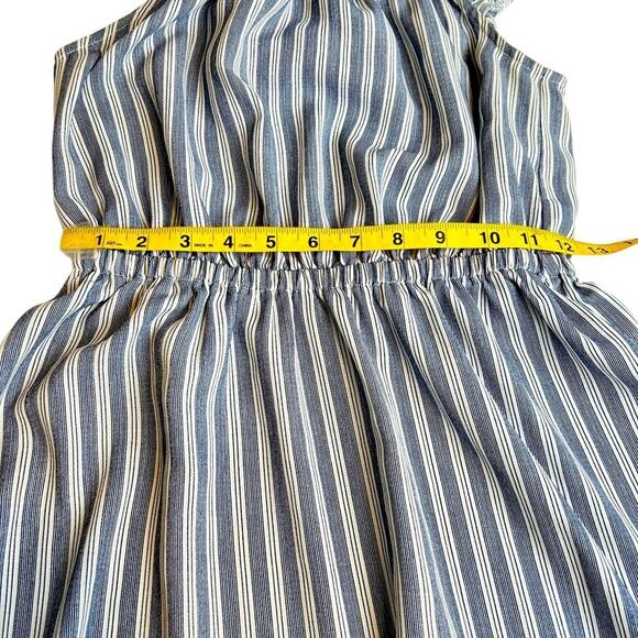 Show Me Your Mumu Dress Womens Size M Blue Stripe Off Shoulder Summer Mini Boho - Picture 7 of 9